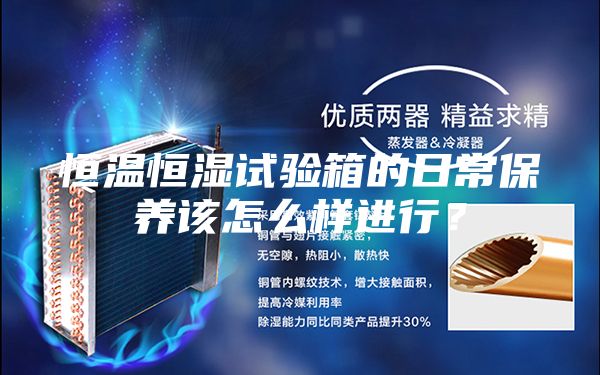 恒溫恒濕試驗箱的日常保養該怎么樣進行?